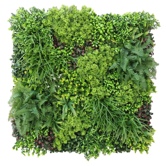 WALL GREEN Jungle - yellow / white flower, dielec 100 x 100 cm