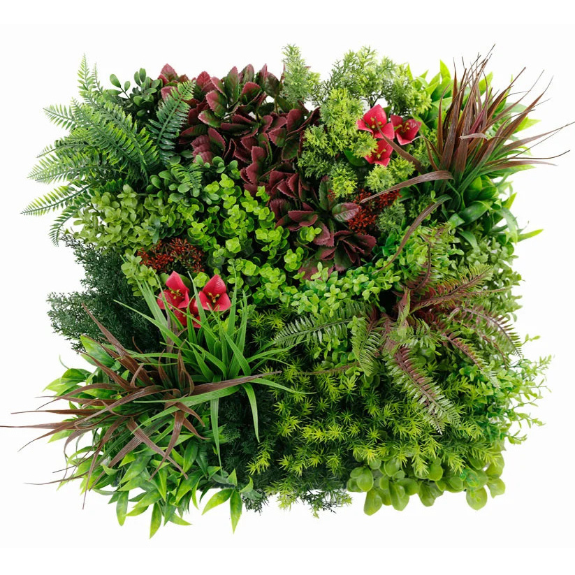 MINI WALL GREEN rich red mix, dielec 50 x 50 cm