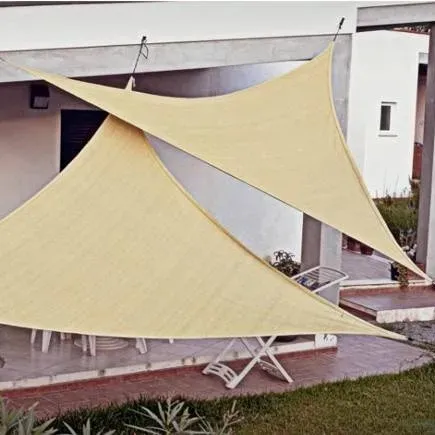 Slnečná clona, piesková, 3,5 x 3,5 x 3,5 m