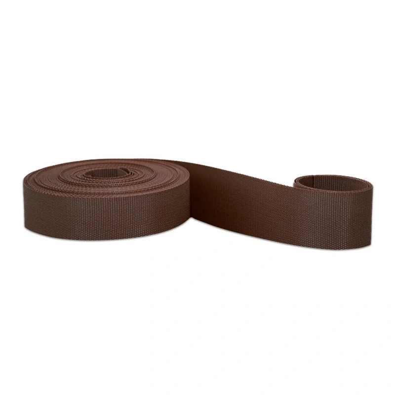 Tkaný textilný pás - čokoládovo hnedý, 4,75cm x 50m