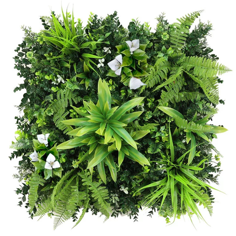 MINI WALL GREEN Dracaena and orchid, dielec 50 x 50 cm