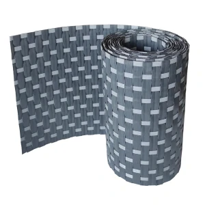 Ratanový tieniaci pás - tmavo šedá-svetlo šedá, 19cm x 2,55m