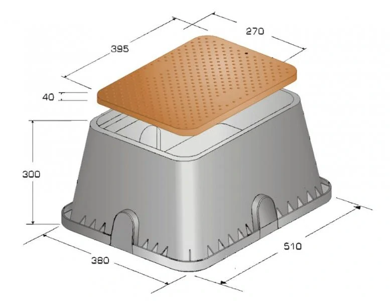  STANDARD - záhradná šachtice PC, hnedé veko