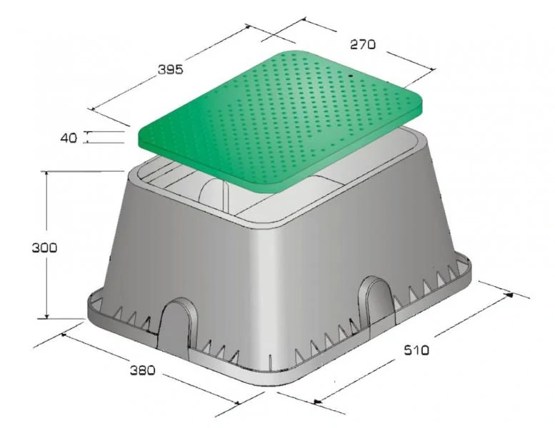  STANDARD - záhradná šachtice PC, zelené veko