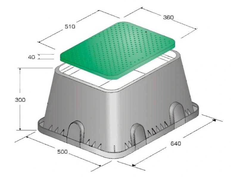 JUMBO - záhradná šachtice PC, zelené veko