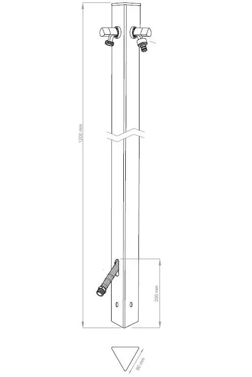 Záhradný stĺpik TRIA - pieskový