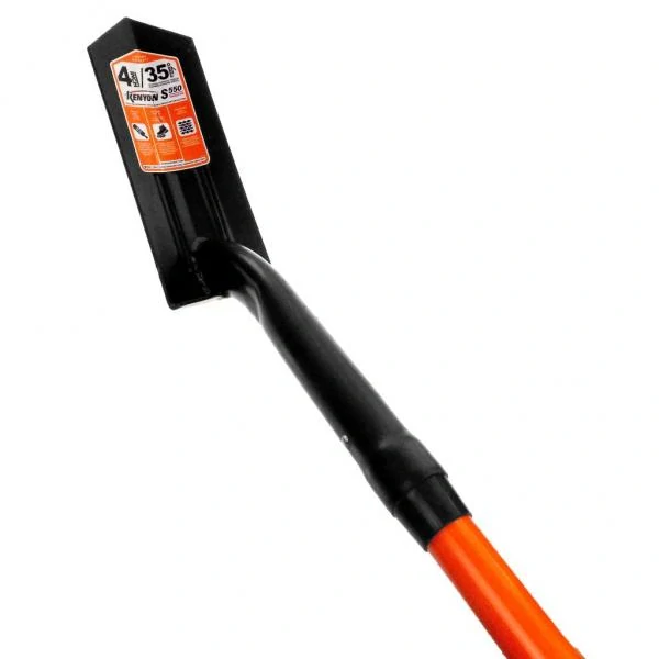 Drážkovacia lopata dlhá 4" S550 so sklolaminátovou násadou a mäkčeným úchytom, 35°