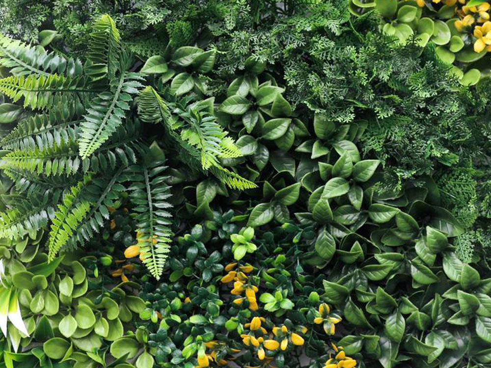 MINI WALL GREEN  yellow Fern, dielec 50 x 50 cm