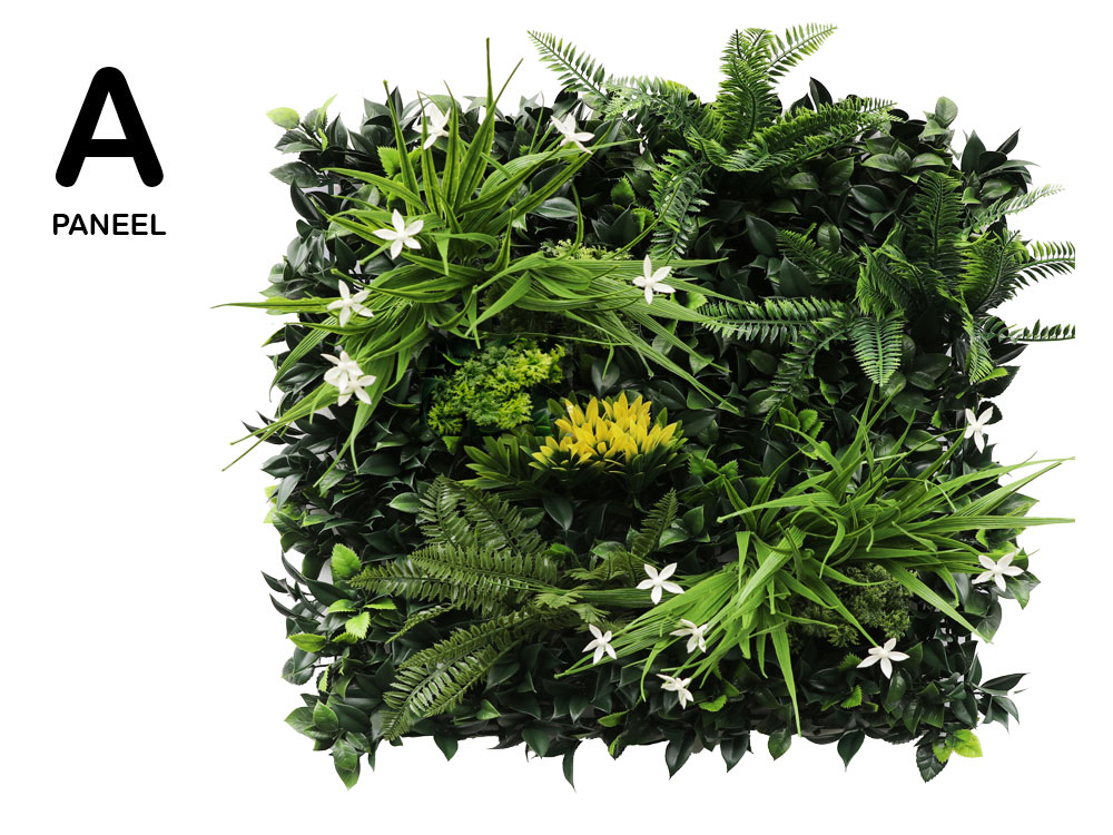 MINI WALL GREEN moss fern, dielec 50 x 50 cm