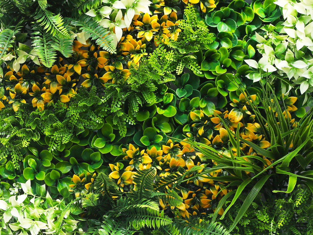 MINI WALL GREEN orange bush, dielec 50 x 50 cm