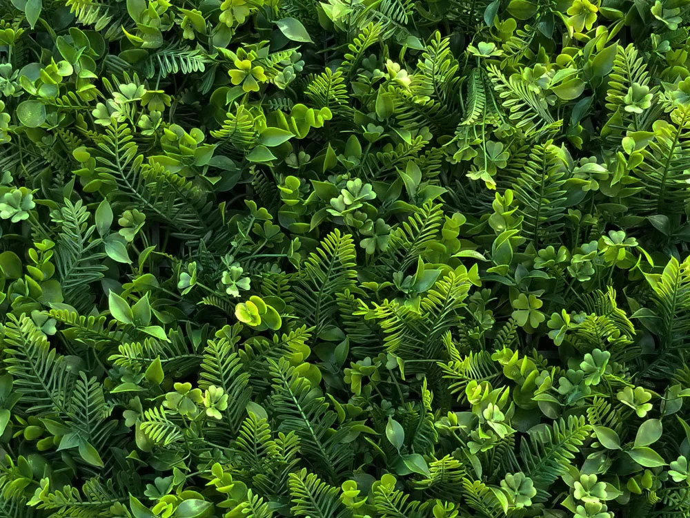 MINI WALL GREEN Fern and clover, dielec 50 x 50 cm