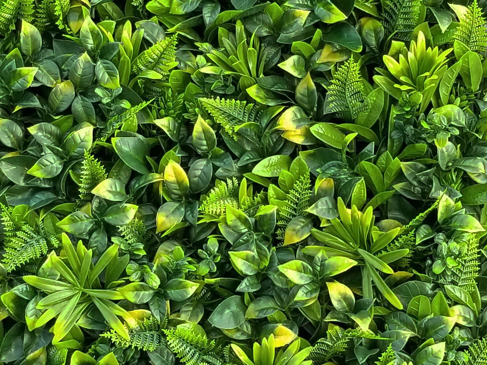 MINI WALL GREEN yellow Fern 2, dielec 50 x 50 cm