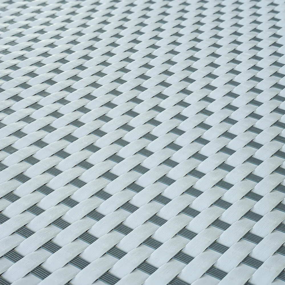 Ratanový tieniaci pás - svetlo šedá-tmavo šedá, 19cm x 2,55m
