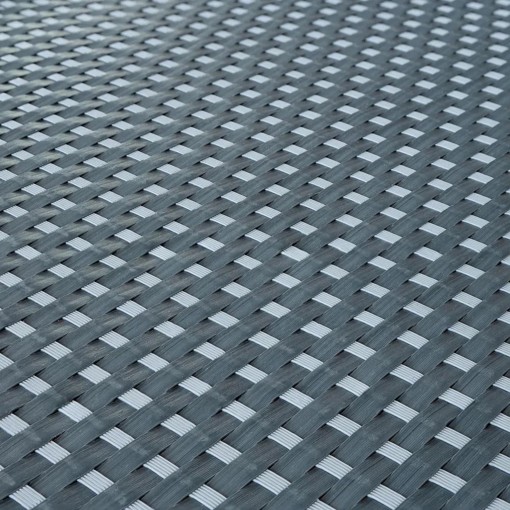 Ratanový tieniaci pás - tmavo šedá-svetlo šedá, 19cm x 2,55m