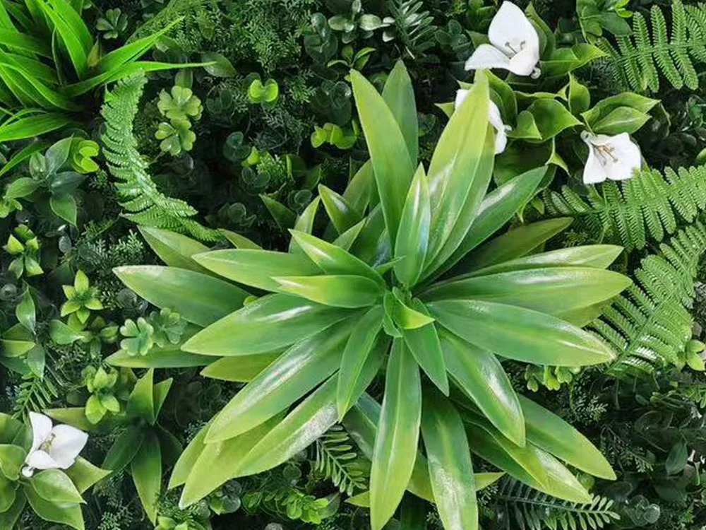 MINI WALL GREEN Dracaena and orchid, dielec 50 x 50 cm