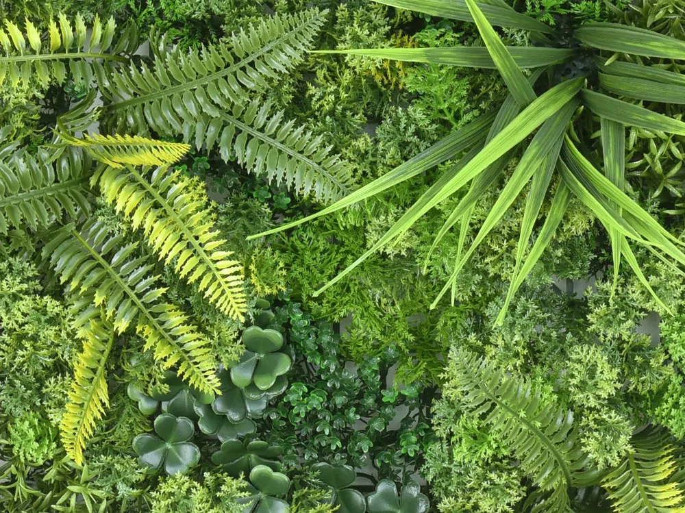 MINI WALL GREEN moss fern flora, dielec 50 x 50 cm