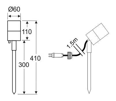Corona bodové svietidlo, mahagónové - ROZBALENO
