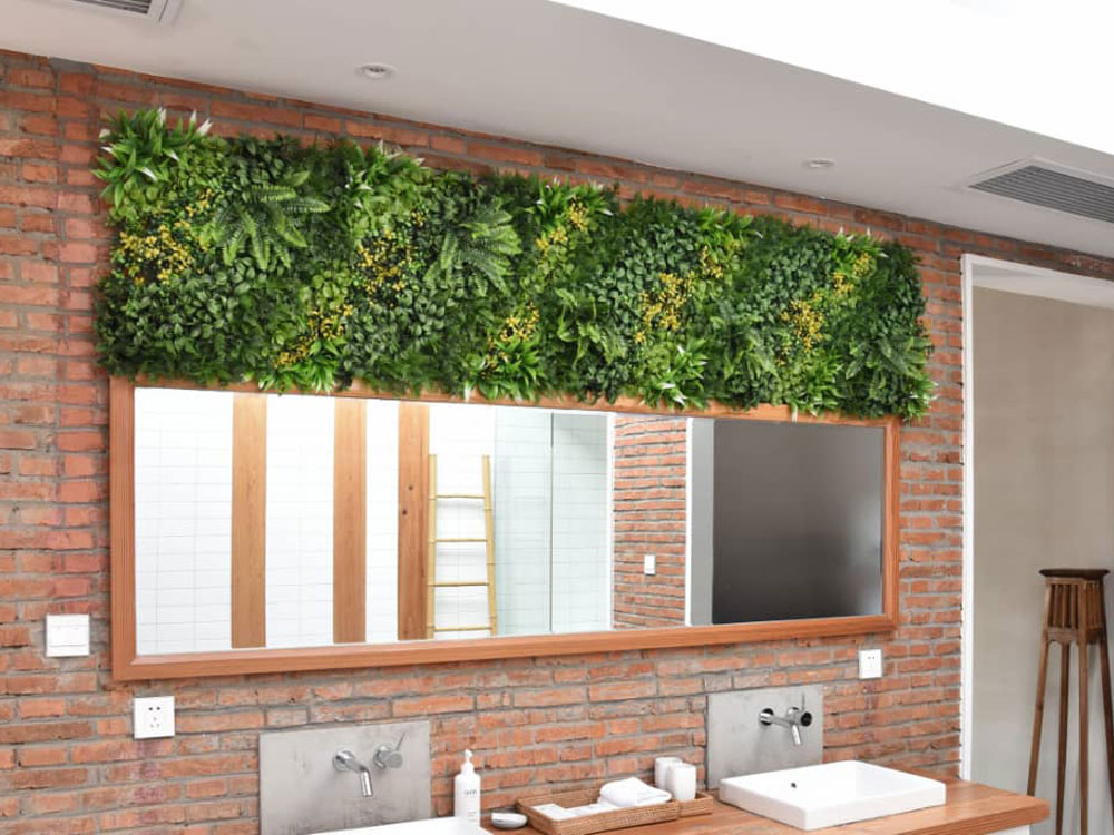 MINI WALL GREEN  yellow Fern, dielec 50 x 50 cm