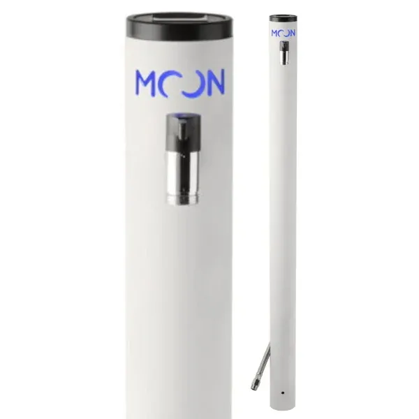 Záhradný stĺpik MOON s LED osvetlením - biely