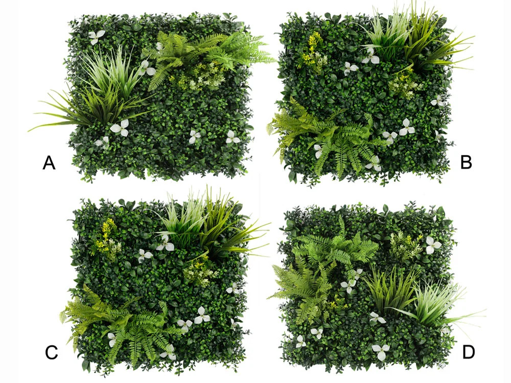 MINI WALL GREEN orchid and fern, dielec 50 x 50 cm