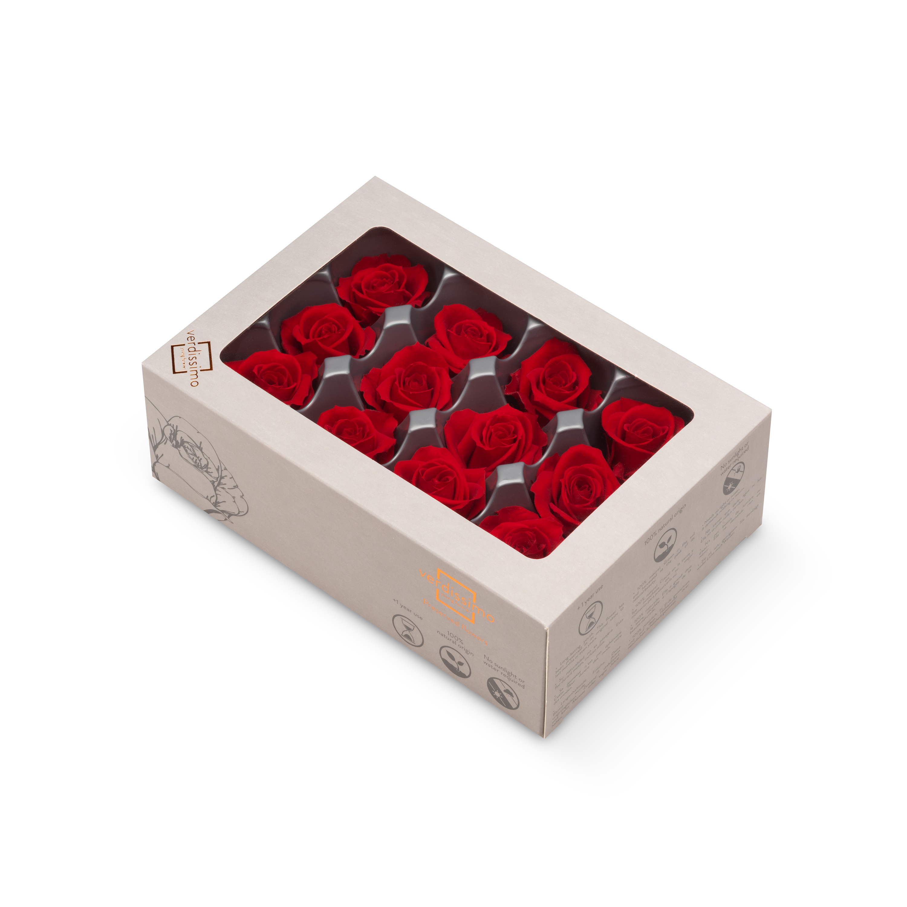 Hlavy ruží - mini 12 ks