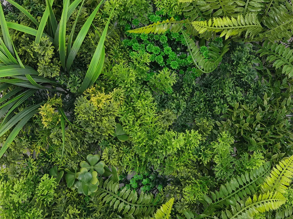 MINI WALL GREEN moss fern flora, dielec 50 x 50 cm