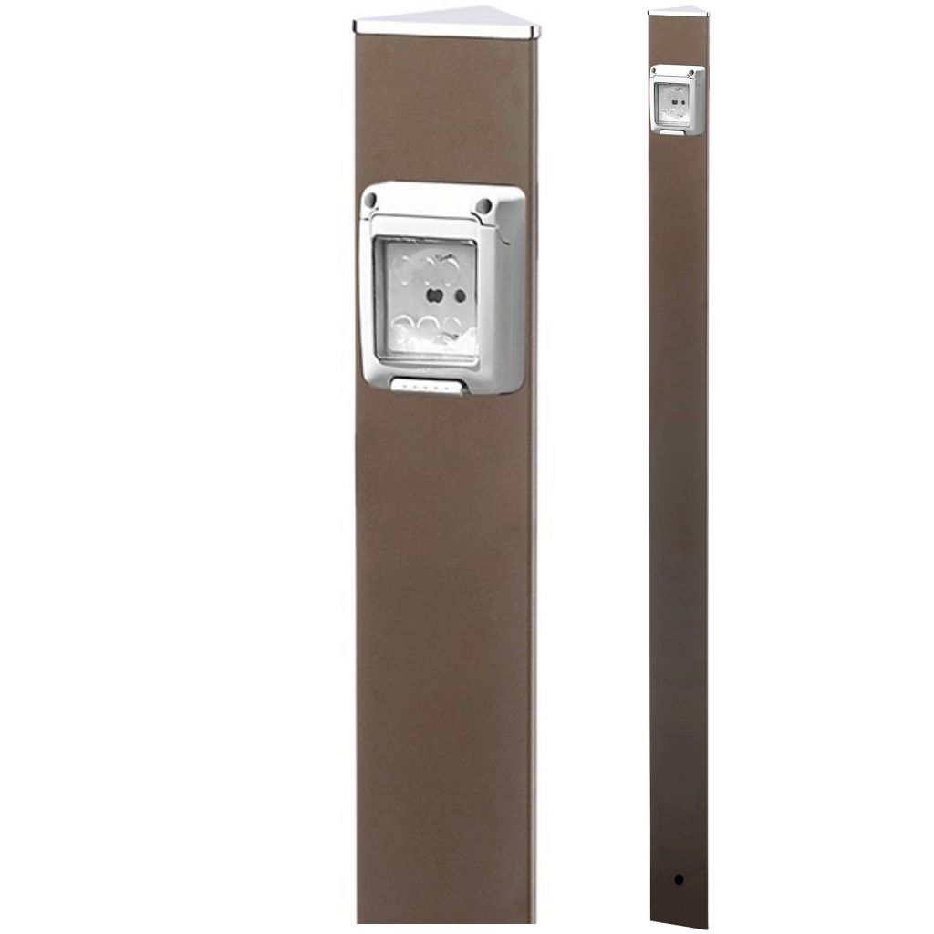 Záhradný stĺpik TRIA ELEKTRO - olivovo zelený