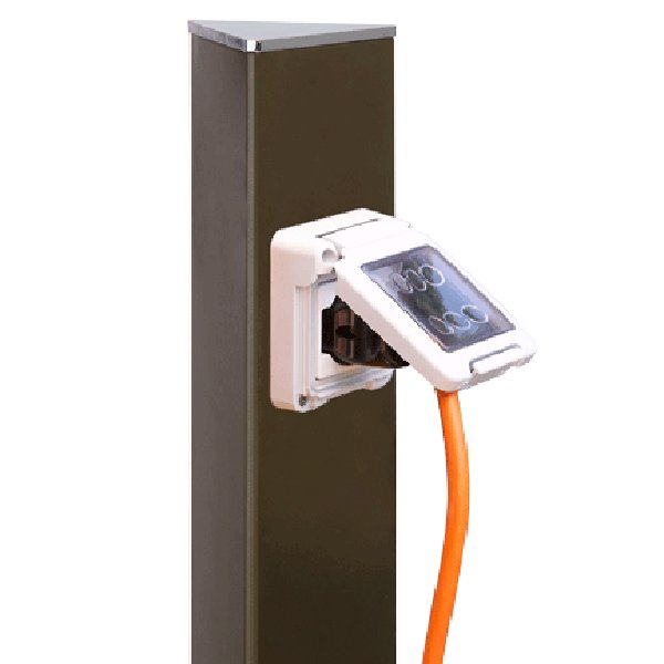 Záhradný stĺpik TRIA ELEKTRO - bronzovo hnedý