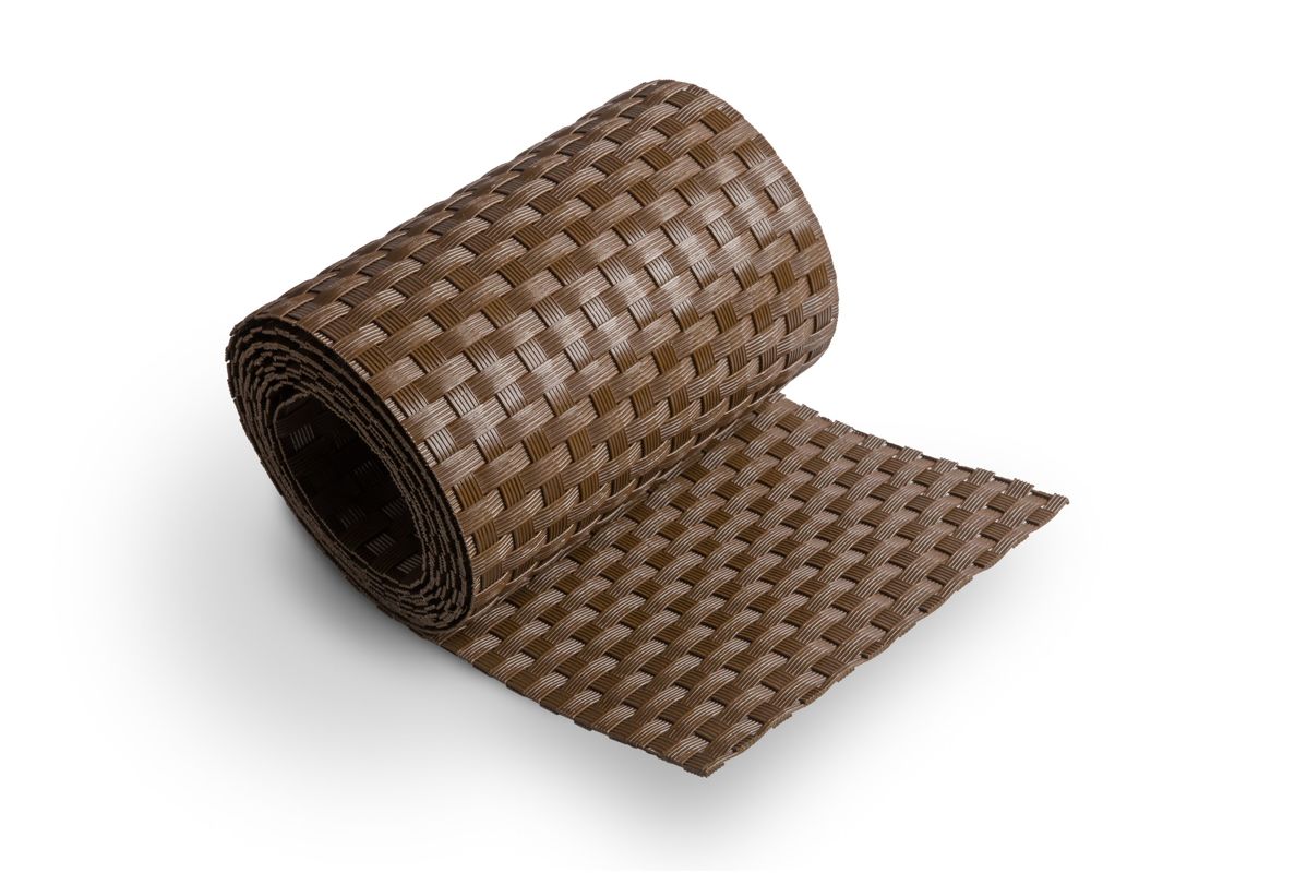 Ratanový tieniaci pás - hnedá, 19cm x 2,55m