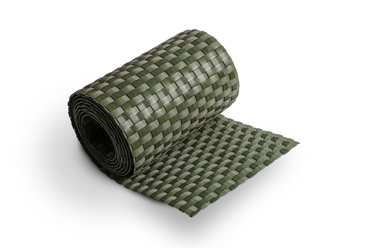 Ratanový tieniaci pás - zelená, 19cm x 2,55m