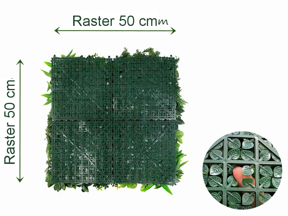 MINI WALL GREEN  yellow Fern, dielec 50 x 50 cm