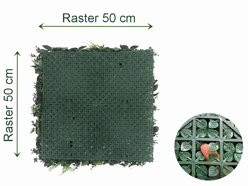 MINI WALL GREEN orchid and fern, dielec 50 x 50 cm