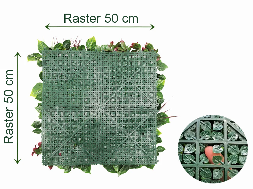 MINI WALL GREEN rich mix of plants, dielec 50 x 50 cm