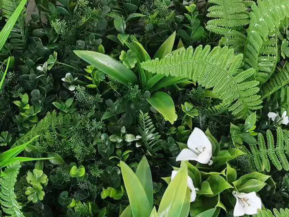 MINI WALL GREEN Dracaena and orchid, dielec 50 x 50 cm