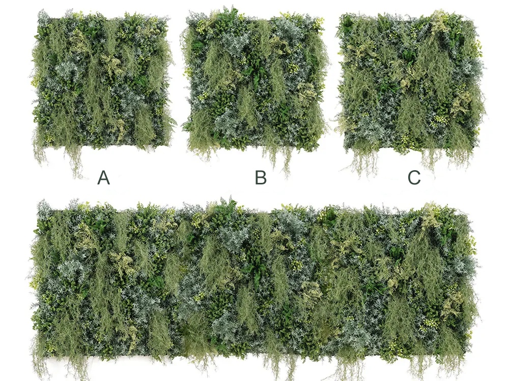 WALL GREEN spanish moss, dielec 100 x 100 cm