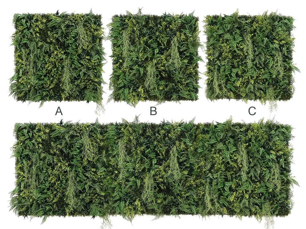 WALL GREEN beard moss fern, dielec 100 x 100 cm