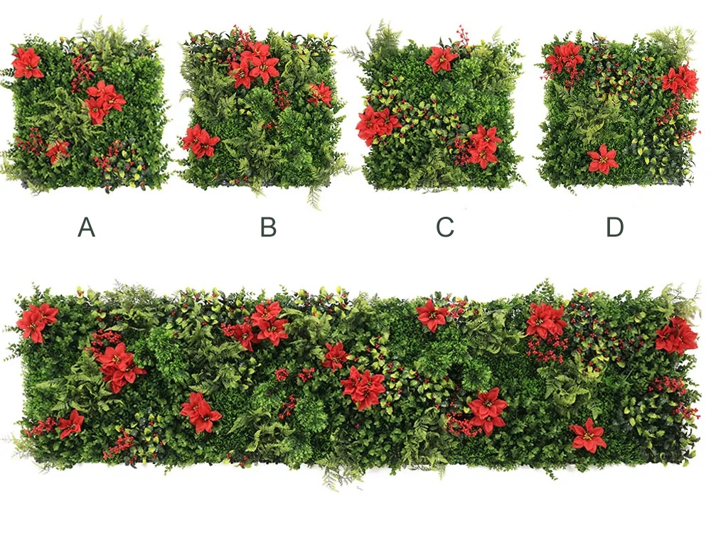 MINI WALL GREEN Christmas star, dielec 50 x 50 cm