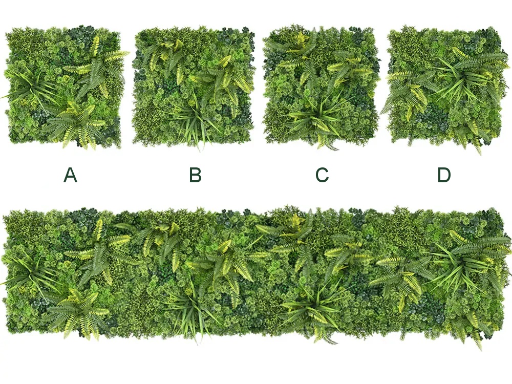 MINI WALL GREEN moss fern flora, dielec 50 x 50 cm
