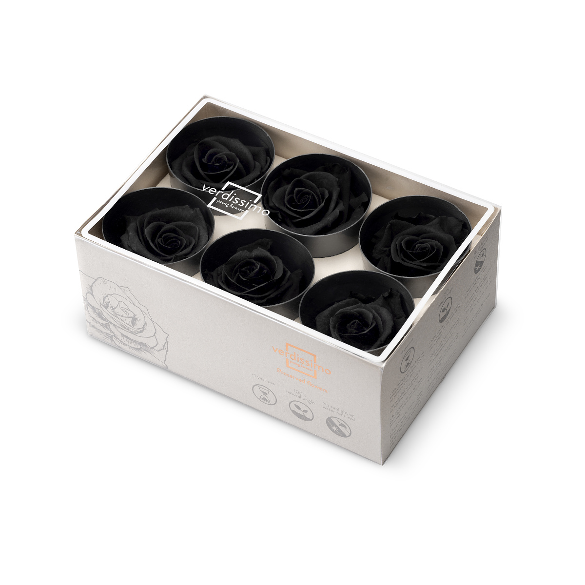 Hlavy ruží - štandard 6 ks