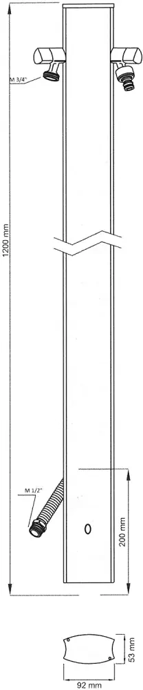 Záhradný stĺpik TOTEM - čierny