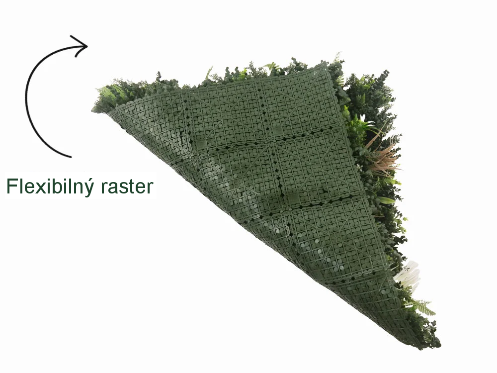 WALL GREEN white Fern, dielec 100 x 100 cm