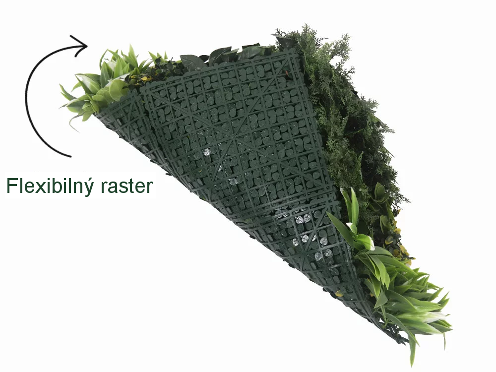 MINI WALL GREEN  yellow Fern, dielec 50 x 50 cm