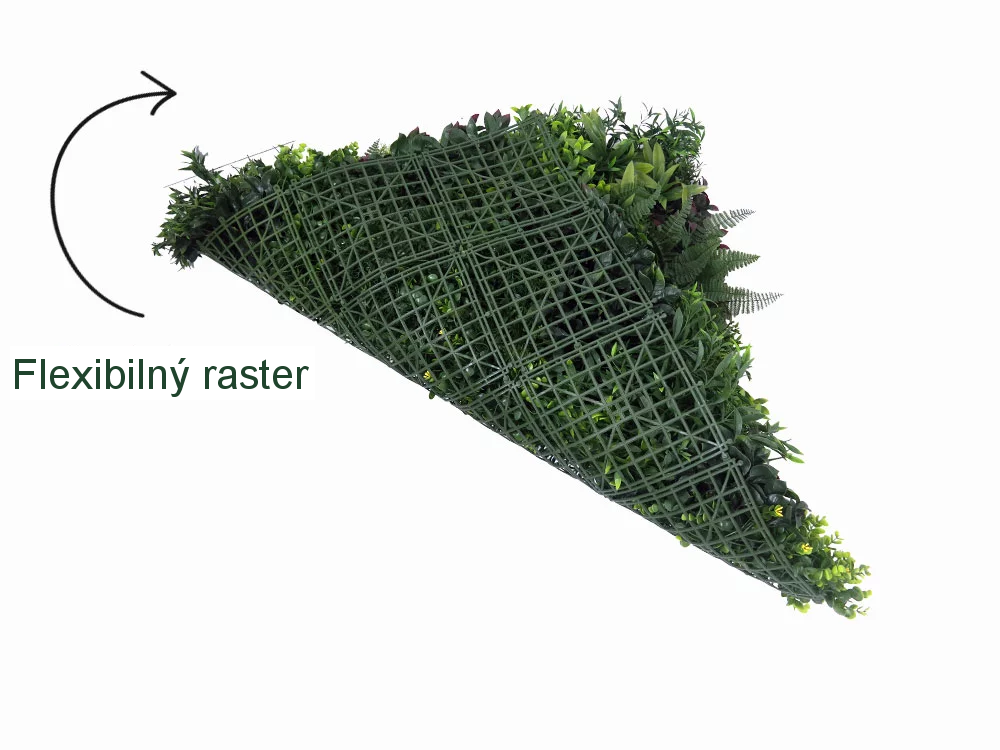 WALL GREEN Jungle - yellow / white flower, dielec 100 x 100 cm