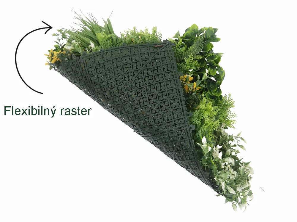 MINI WALL GREEN orange bush, dielec 50 x 50 cm