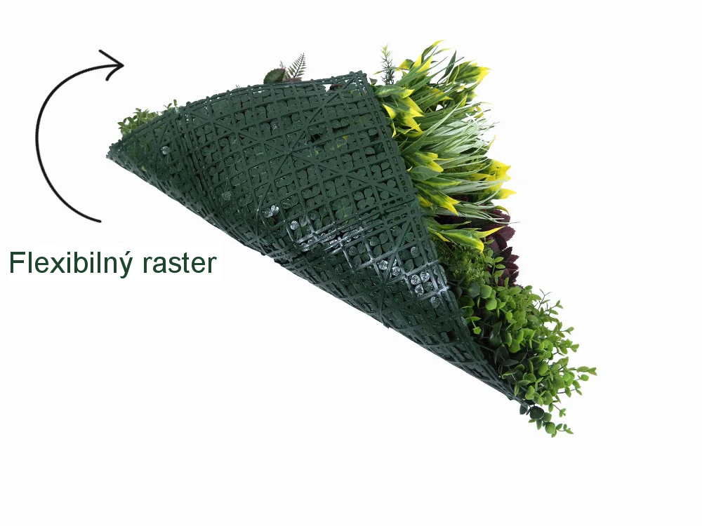 MINI WALL GREEN rich mix of plants 2, dielec 50 x 50 cm