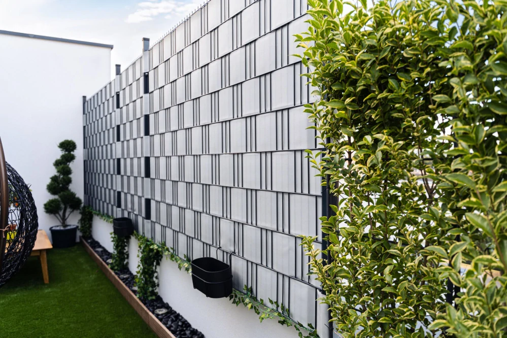 Tkaný textilný pás - granitovo šedý, 19cm x 28m