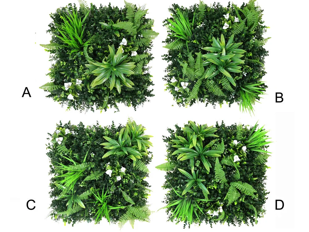MINI WALL GREEN Dracaena and orchid, dielec 50 x 50 cm