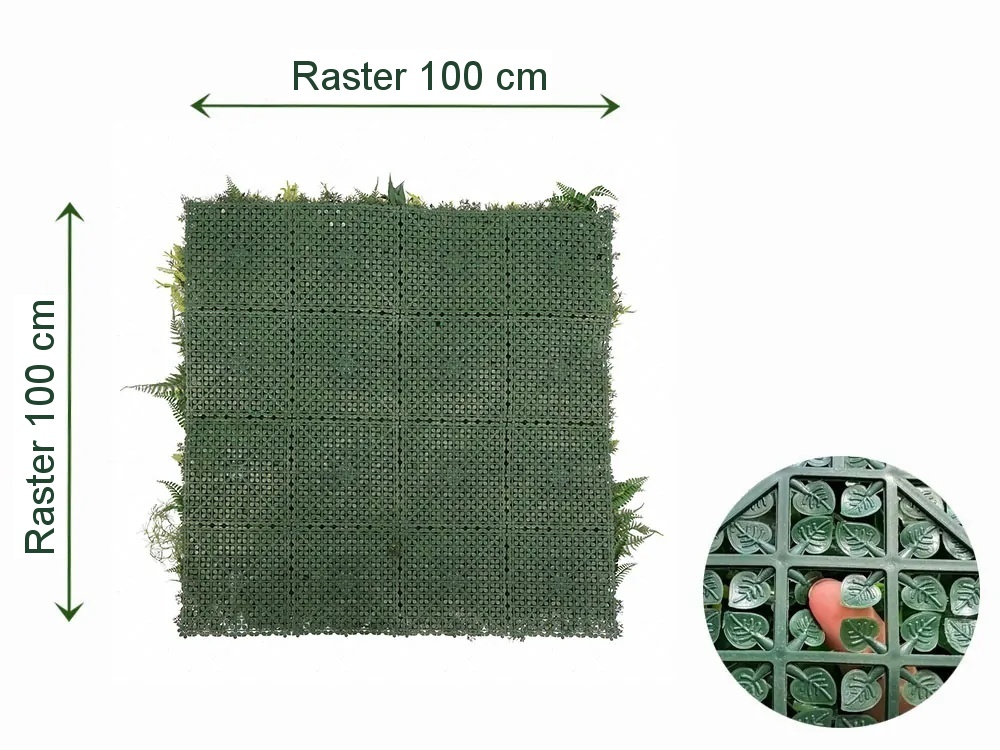 WALL GREEN beard moss fern, dielec 100 x 100 cm