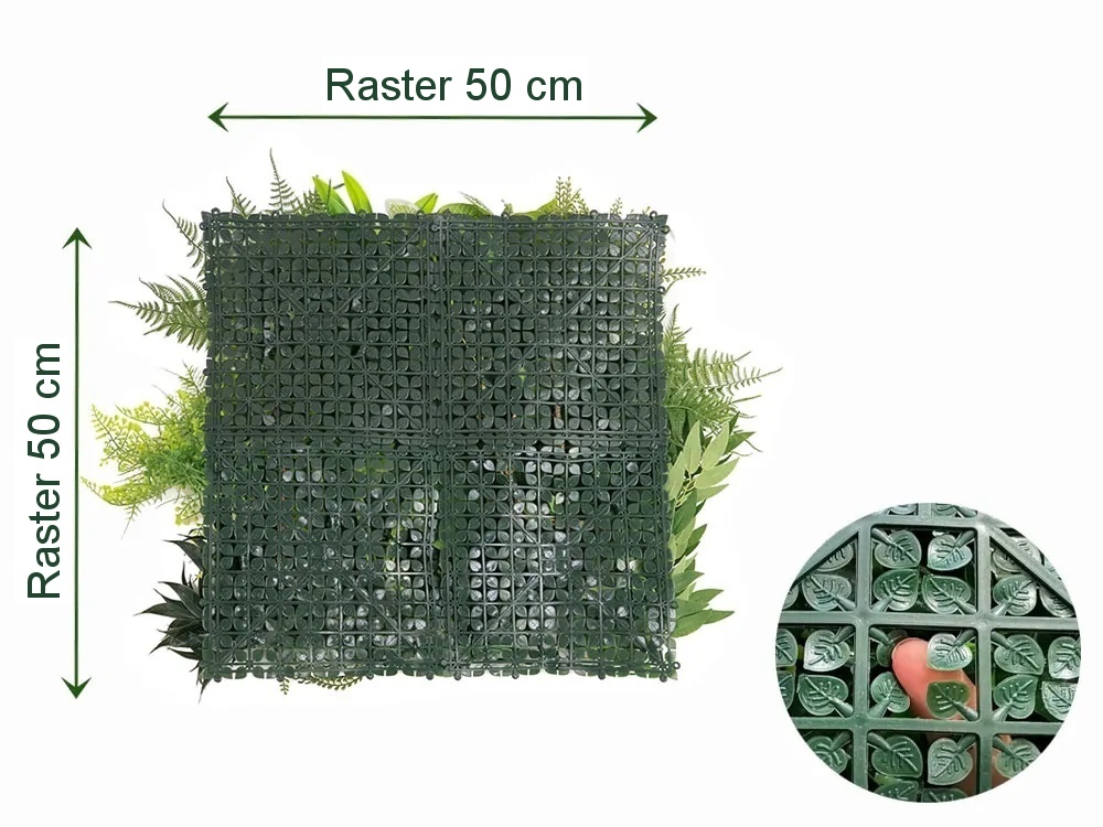 MINI WALL GREEN Alocasia, dielec 50 x 50 cm