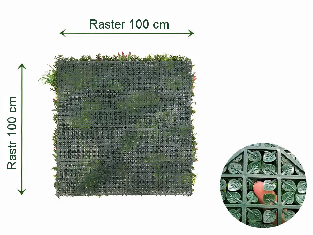 WALL GREEN Heather moss plant, dielec 100 x 100 cm